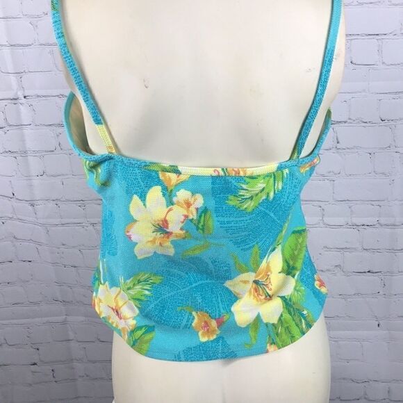 Liz Claiborne Hawaiian Turquoise Top size 16 EUC - Picture 3 of 6